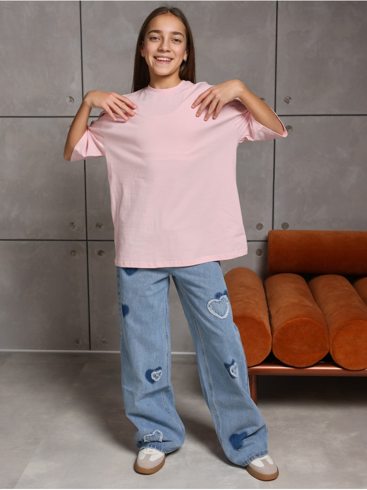 Футболка "Базовая" Розовый Девочка Футболка "Базовая" Розовый Девочка